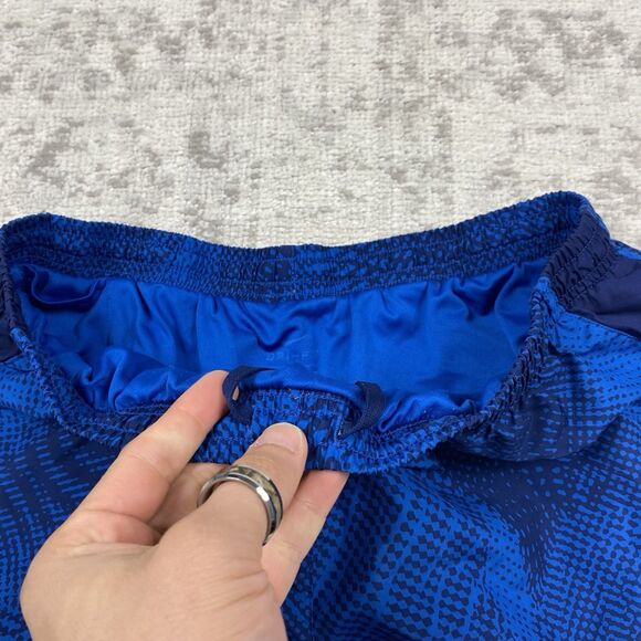 Nike Dri-Fit Shorts Women's Blue Tech Running Drawstring Key Pocket Size Medium - Picture 6 of 6